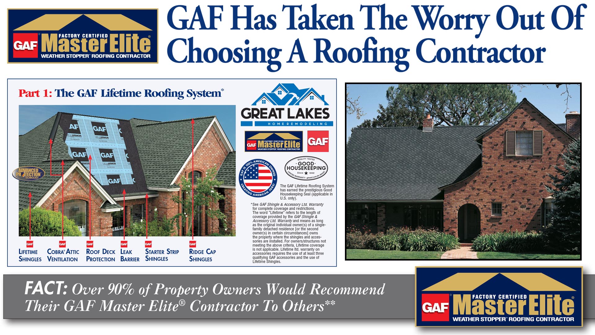 GAF Master Elite Roofer and GAF Roof System