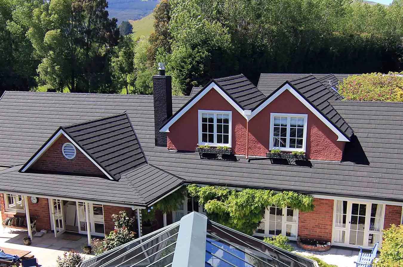 Home in Troy, Michigan with a CF Slate Stone-coated metal roof by Tilcor