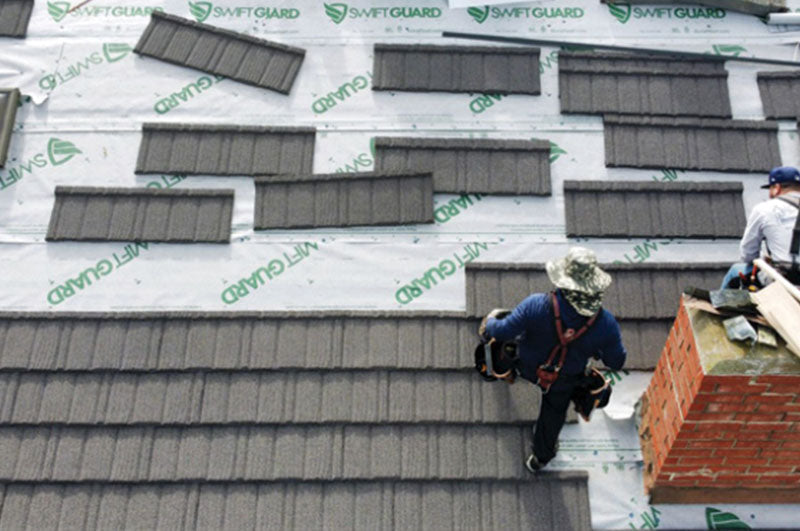 installation of stone coated metal roof in Toledo, Ohio by Great Lakes Home Remodeling