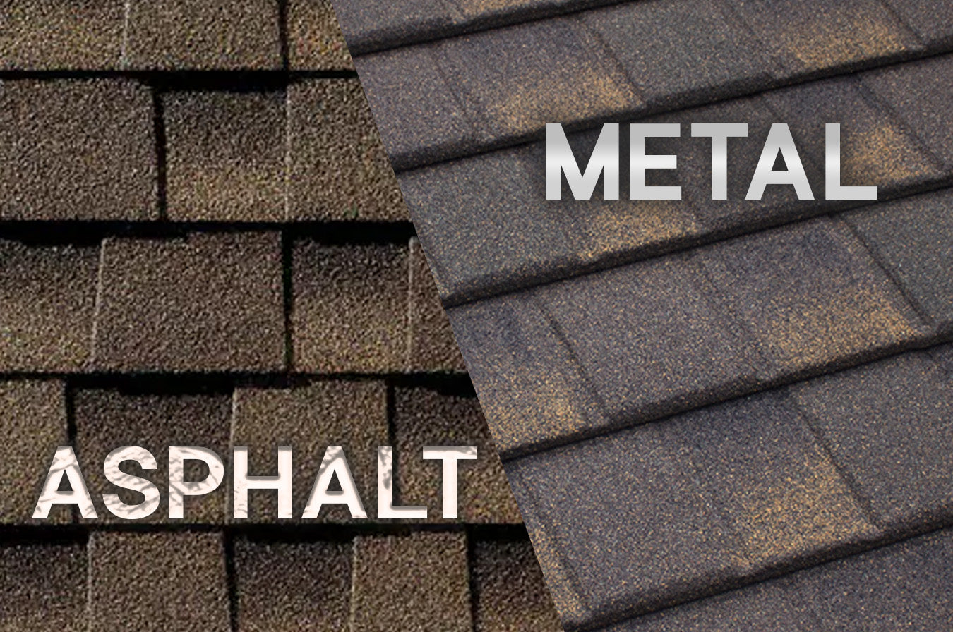 Asphalt shingles by GAF and Stone Coated Metal Shingles by Tilcor Comparisson