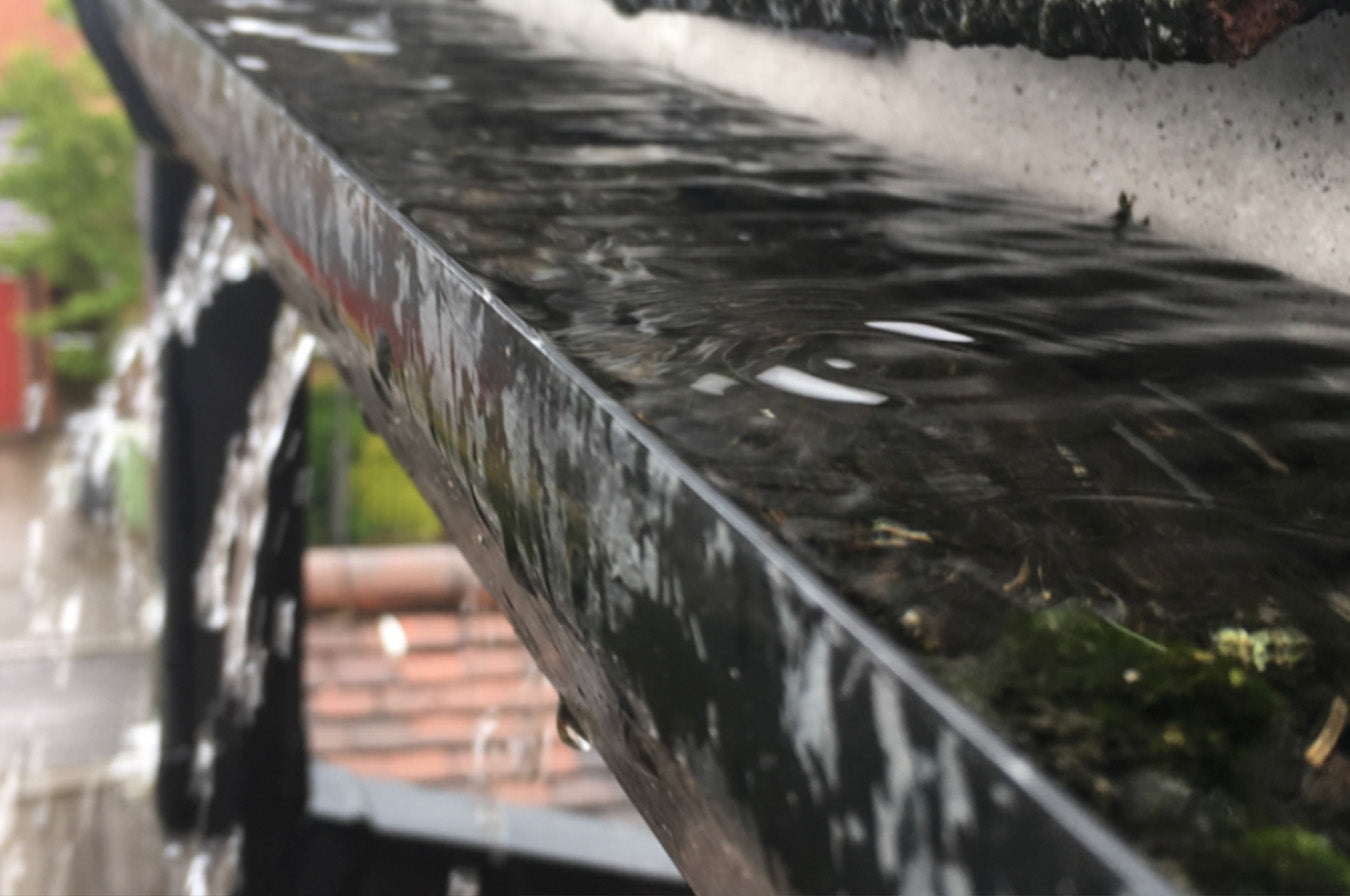 Overflowing gutters in Parma, Ohio