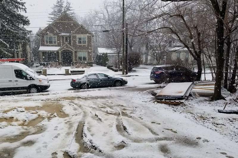 Winter and snow in Metro Detroit, Michigan