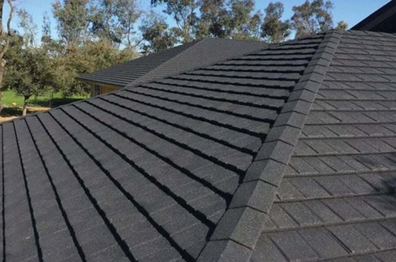 Stone coated metal roof in Akron, Ohio home