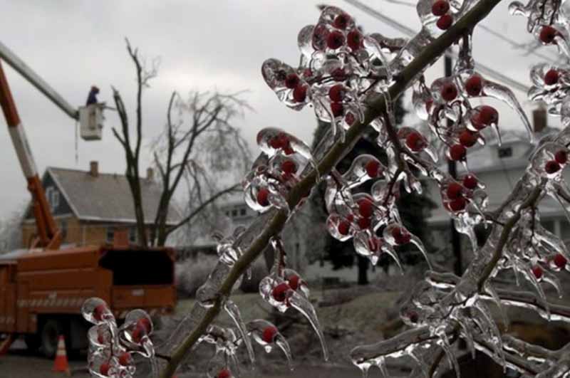 Storm damage in Lima, Ohio