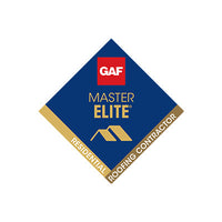 GAF Master Elite Residential Roofing Contractor logo on a white background